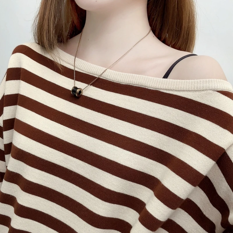 Женский свободный свитер в Корейском стиле Повседневный пуловер оверсайз с