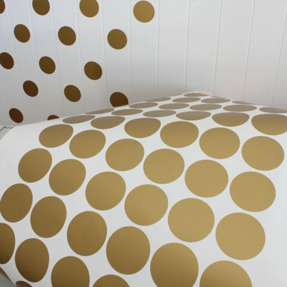 DIY золотые точки наклейки на стену для детской комнаты украшения дома виниловые