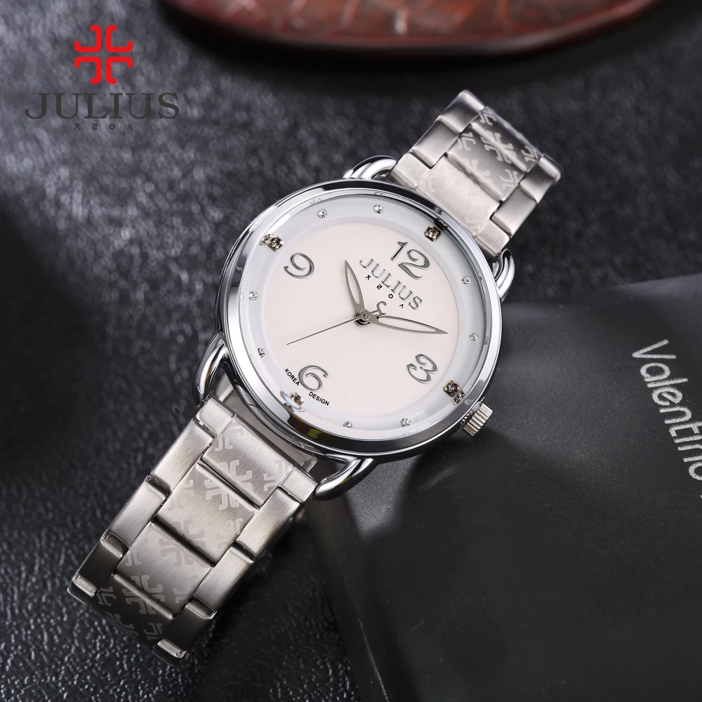 JULIUS повседневные женские часы лучший бренд класса люкс с логотипом из