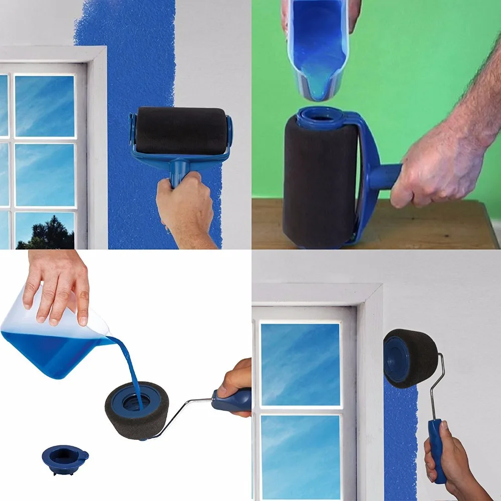 9 шт./компл. paint Runner Pro ручка роликой щетки инструмент Флокированный Edger офисная комната настенная краска ing домашний инструмент кисть, валик