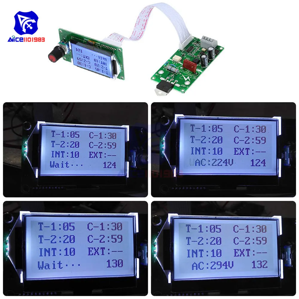 Модуль контроля точечной сварки diymore 100A/40A с цифровым ЖК дисплеем панель