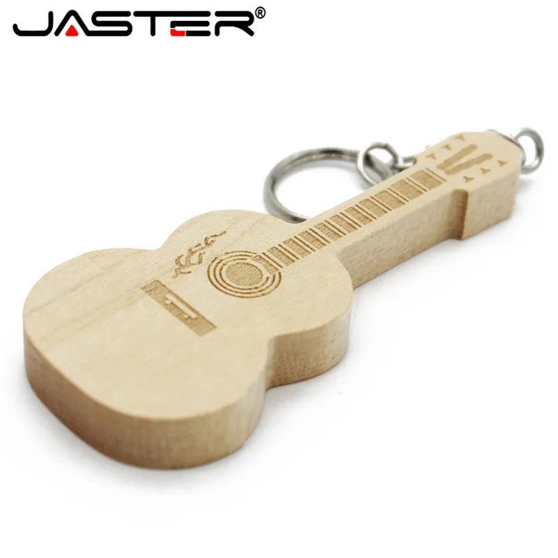 JASTER Лидер продаж Творческий 3 цвета деревянный гитары с цепочкой USB 2,0 4 ГБ/8 ГБ/16 ГБ/32 ГБ/64 Гб USB flash drive 5 шт. лого
