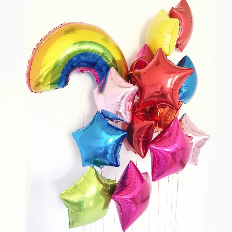 10 шт. Baby Shower 18 дюймов золотистые Серебристые шарики Звездные воздушные