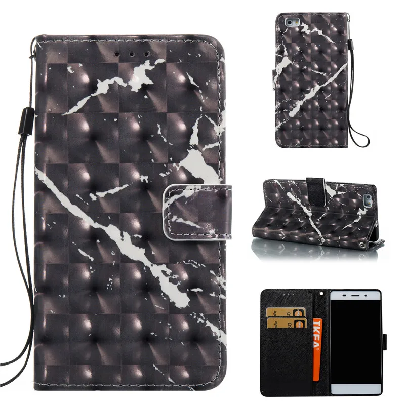 2017 мраморный камень изображение краска Флип Магнитный кожаный бумажник чехол