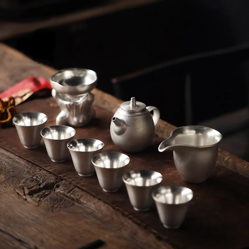 Style B TANGPIN 999 Серебряный и керамический чайник Gaiwan, чайная чашка ручной работы серебряный чайный сервиз набор - Цвет: Style B