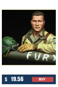 GK Garage Смола рисунок 1/10 Waffen SS молодой пулемет 1944 бюст Неокрашенная модель комплект