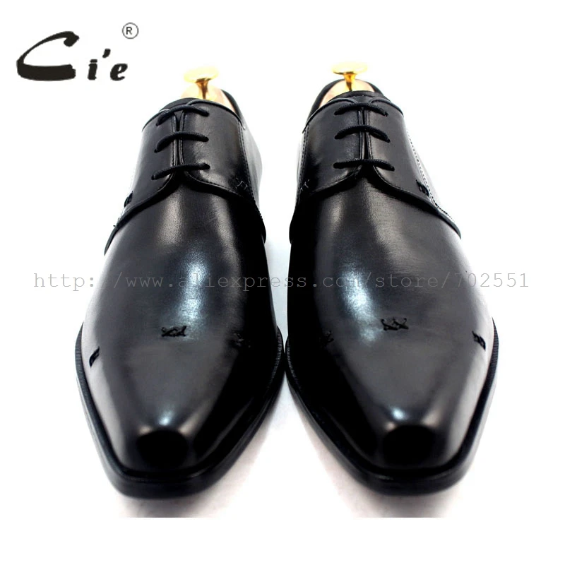Мужские туфли-Дерби ручной работы cie из натуральной телячьей кожи с острым носком