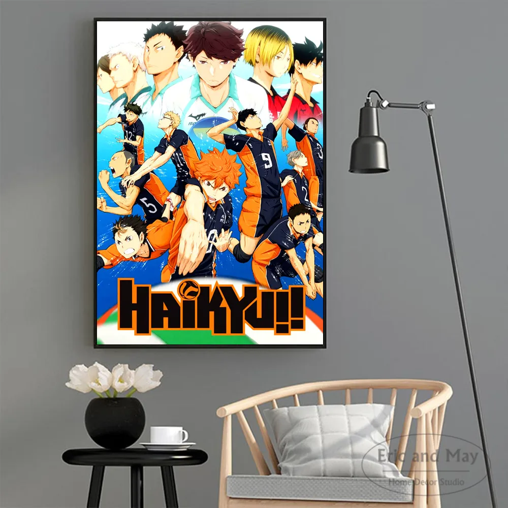 Haikyuu Аниме Полный персонаж холст Художественная печать картина Современная