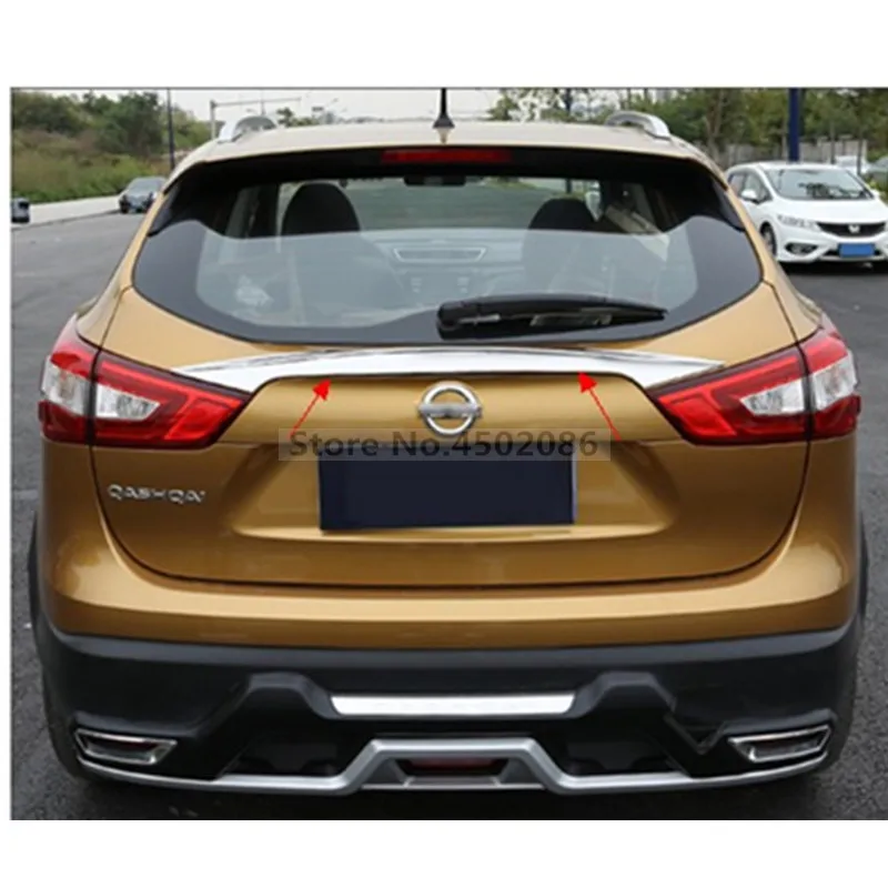 Аксессуары подходят для NISSAN QASHQAI J11 хромированный задний люк багажника LIFTGATE двери SOPILER крышка молдинг бар полосы