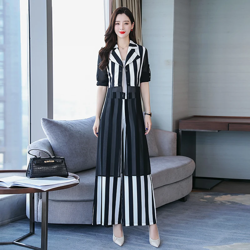 Фото Wide Leg Pants Woman Suit Two Piece Set Stylish Goddess Year-old Female Costume Ensemble Femme Deux Pieces Conjunto Feminino Wide Leg Pants Woman Suit Two Piece Set Stylish Goddess Year-old Female Costume Ensemble Femme Deux Pieces Conjunto Feminino