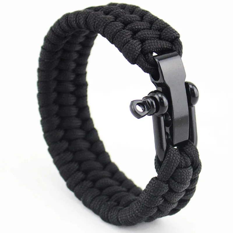 New Arrival Mens Stainless Steel Anchor Shackles Black Leather Bracelet Surf Nautical Sailor Men Wristband Fashion Jewelry | Украшения и