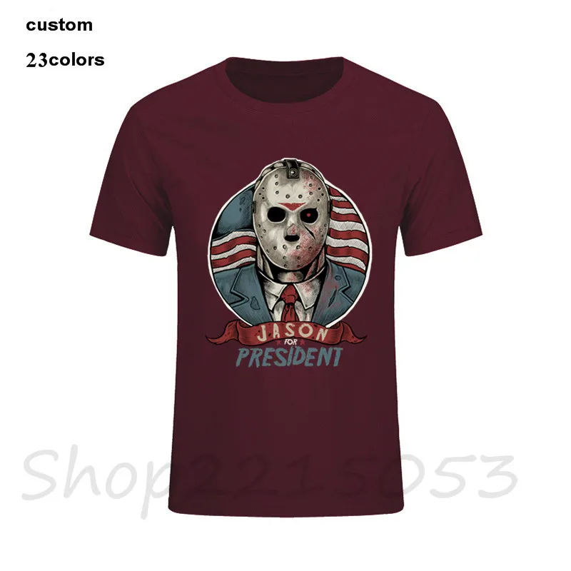 Jason For President Мужская футболка на Хэллоуин с обычными привидениями Чаки Фредди