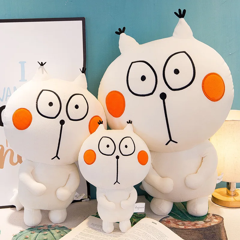 

QWOK30 / 45 / 60cm Cute Plush Toy Cat Cartoon White Sleeping Pillow Doll Super Soft Padded Cat To Send Kids Baby Birthday Gift