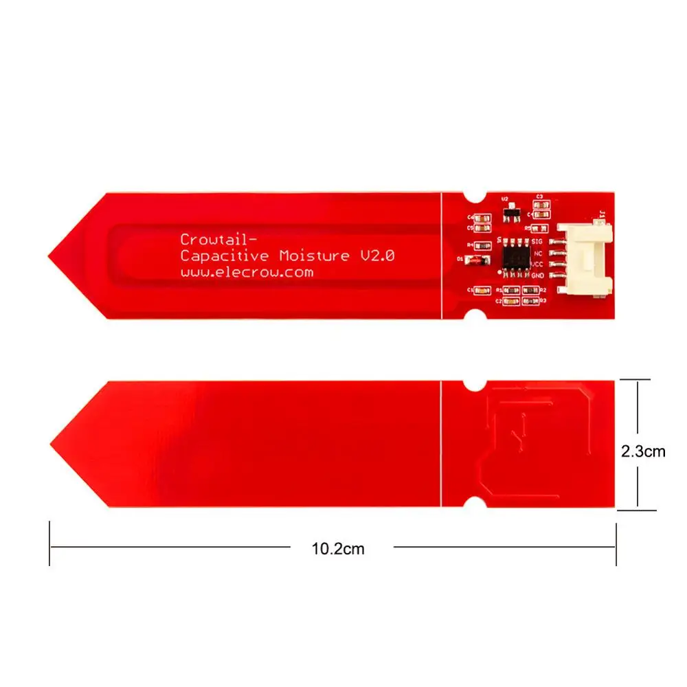 Soil Moisture Sensor Elecrow 5 шт./лот емкостный датчик влажности почвы для Arduino измерения влажности датчики грунта для DIY умный полив набор для установки - Цвет: Soil Moisture Sensor