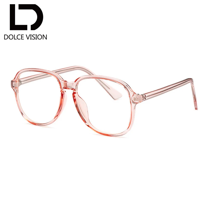 Розовые Овальные женские очки dolce vision модные трендовые оправы для очков с