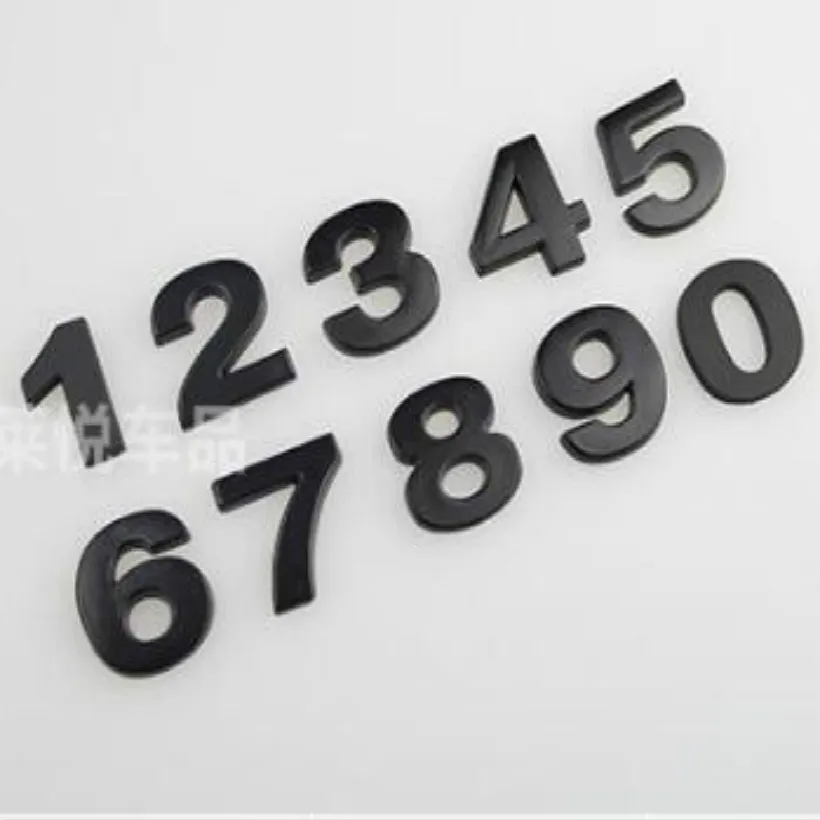 Черная Автомобильная эмблема с буквами алфавита 4 5 см размеры T U V W X Y Z 1 2 3 6 7 0 для