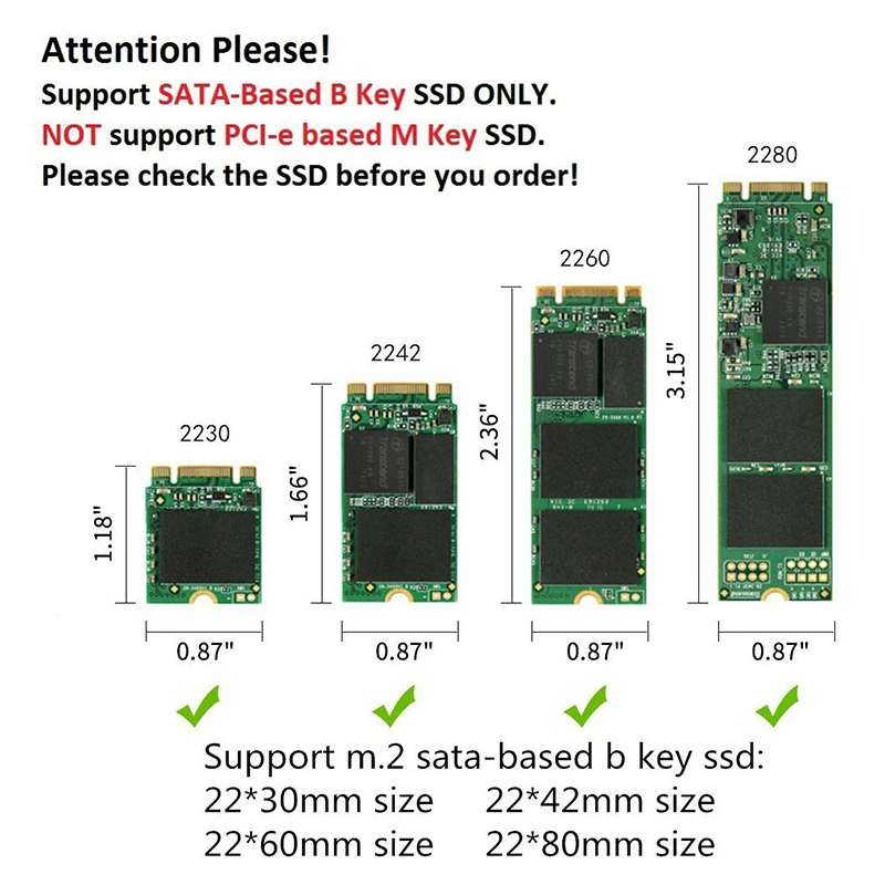 Flyshu жесткий диск чехол жесткий диск SSD Внешний корпус USB к NGFF M.2 USB 3,0 высокое Скорость B Ключ 2230 2242 2260 2280 черная сумка