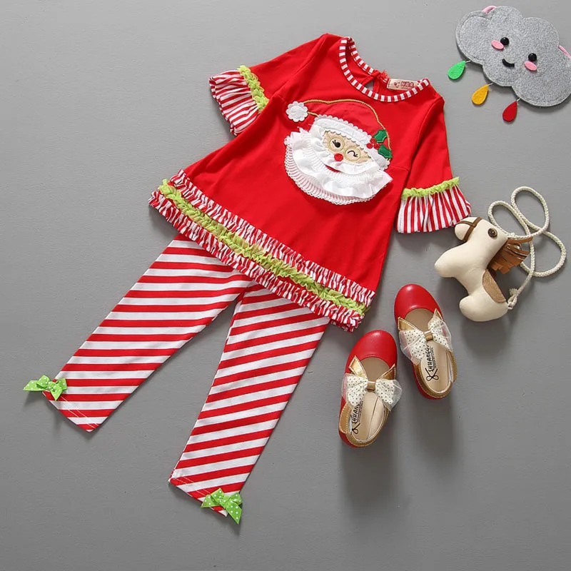 Baby Girls Santa Claus Clothes 2018 Toddler Christmas Costumes For New Year Party Kids Clothing Sets | Детская одежда и обувь