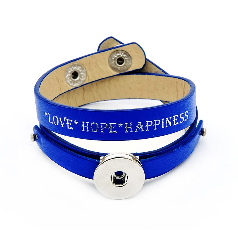 Модные Красочные Многослойные браслеты из искусственной кожи LOVE HOPE HAPPINESS 19 см 18