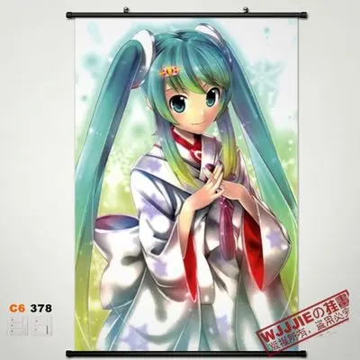 Домашний декор аниме плакат настенный прокрутка 60*90 Hatsune Miku C6320 | Дом и сад
