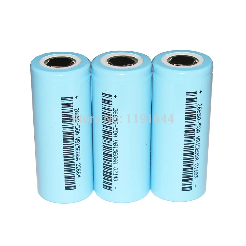 Free Shipping!!!4PCS/LOT Real Capacity 3.7V 26650 5000mAh 15A Continuous Low Internal Resistance Li-ion Battery | Электроника