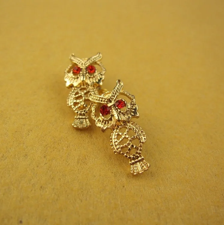 Серьги в виде совы/серьги гвоздики стиле buho/Сова/коруджа/2016 корейские ювелирные