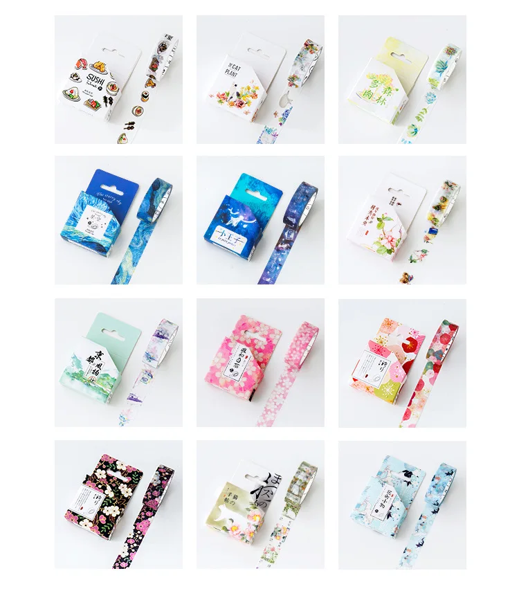 15 мм X 7 м милые Lotkawaii цветок еда Животные декоративные васи клейкие ленты DIY Скрапбукинг Маскировочная лента школьные офисные принадлежности