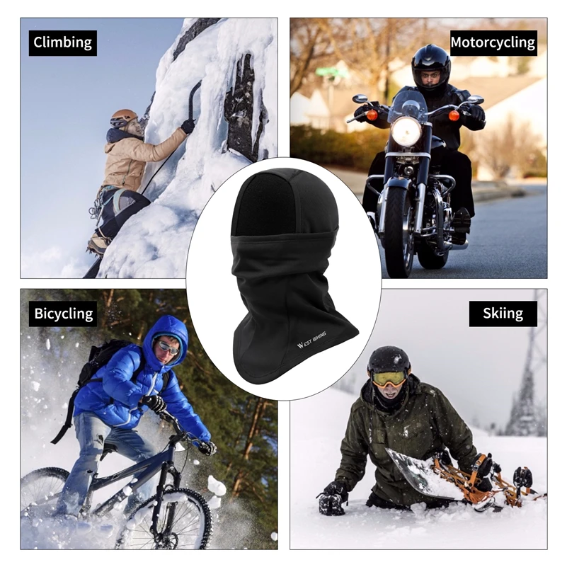 West biking велосипед зимняя Балаклава полный Лицевая маска Тепловая Теплая