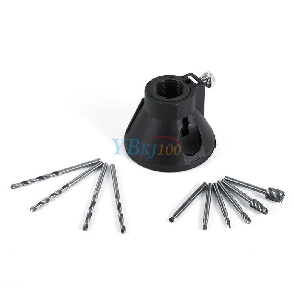 

4pcs/Set Drill Bits + 6pcs HSS Wood Milling Burrs + 1pc Drill Carving Rotary Locator Positioner Hot