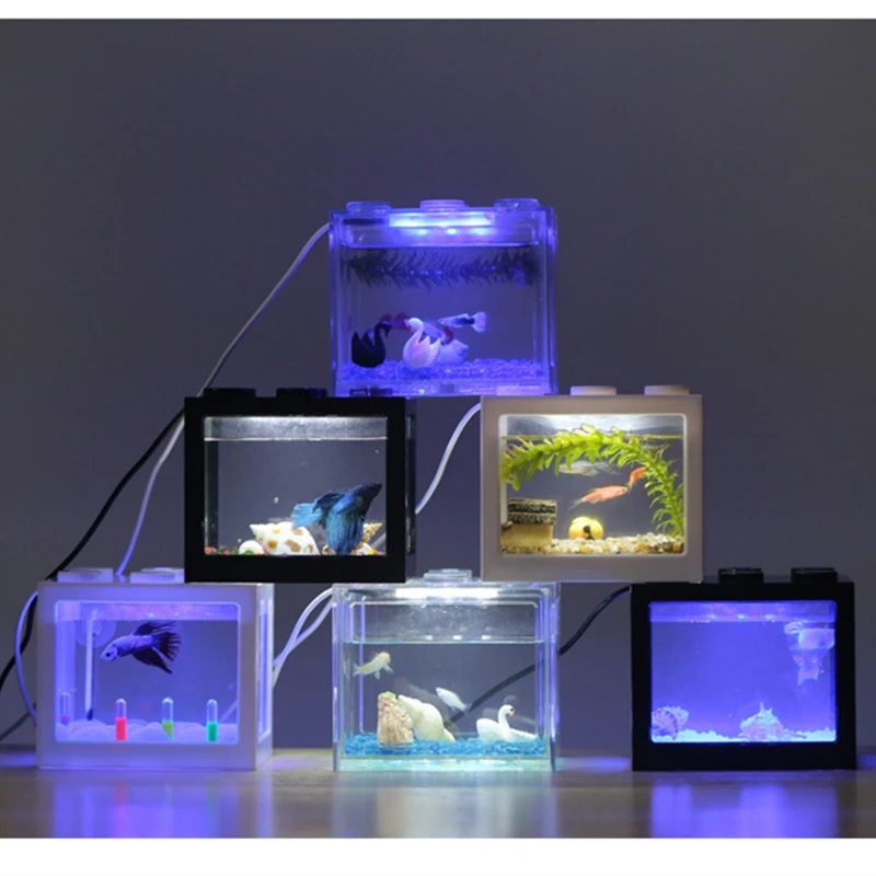 Betta fish боевые цилиндр Rumble рыбы газовый баллон мини аквариум строительный блок