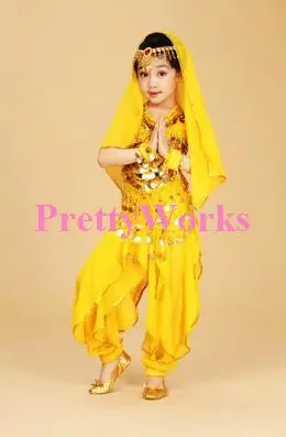 6 шт. детский костюм для танца живота|kids belly dance costumes|child indianbelly costumes |