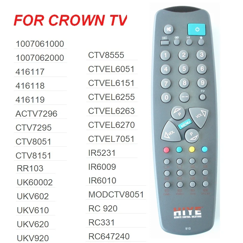 RC910 пульт дистанционного управления для CROWN TV сменный управления.|Пульты ДУ| |