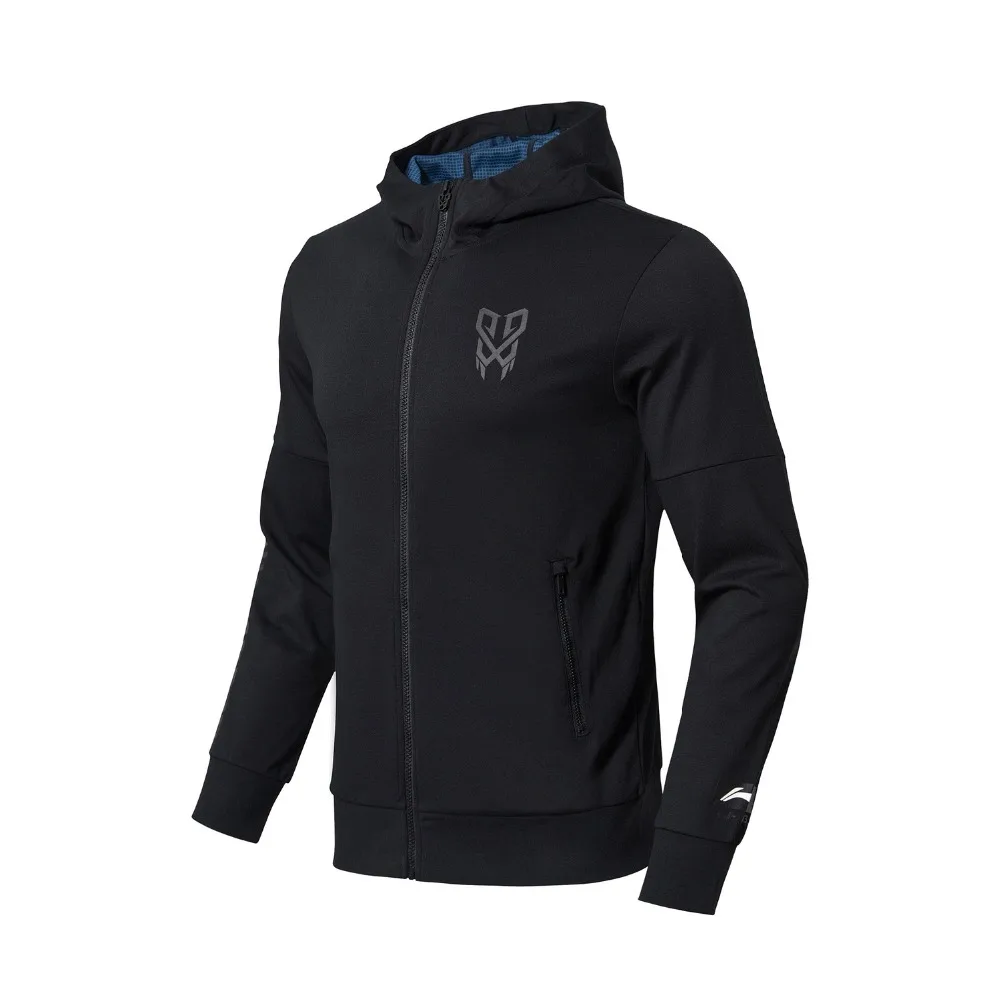 Li Ning мужской свитер CBA баскетбольная серия толстовка с капюшоном приталенная 74%