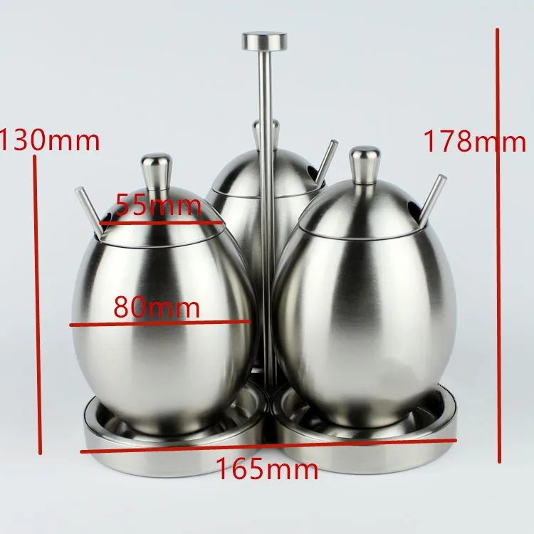 Серверные кастрюли для приправ в форме яйца из нержавеющей стали контейнер крема