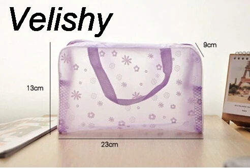 Бархатная женская косметичка с цветочным принтом модная дорожная сумка для