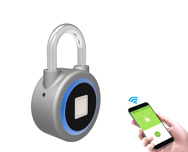 Новый маленький и изысканный замок со сканером отпечатков пальцев APP Bluetooth