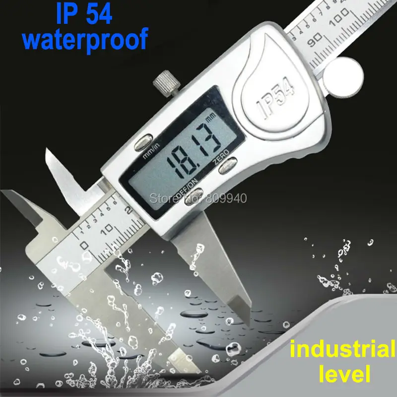 150 мм Большой ЖК-дисплей из нержавеющей стали электронный цифровой суппорт IP54