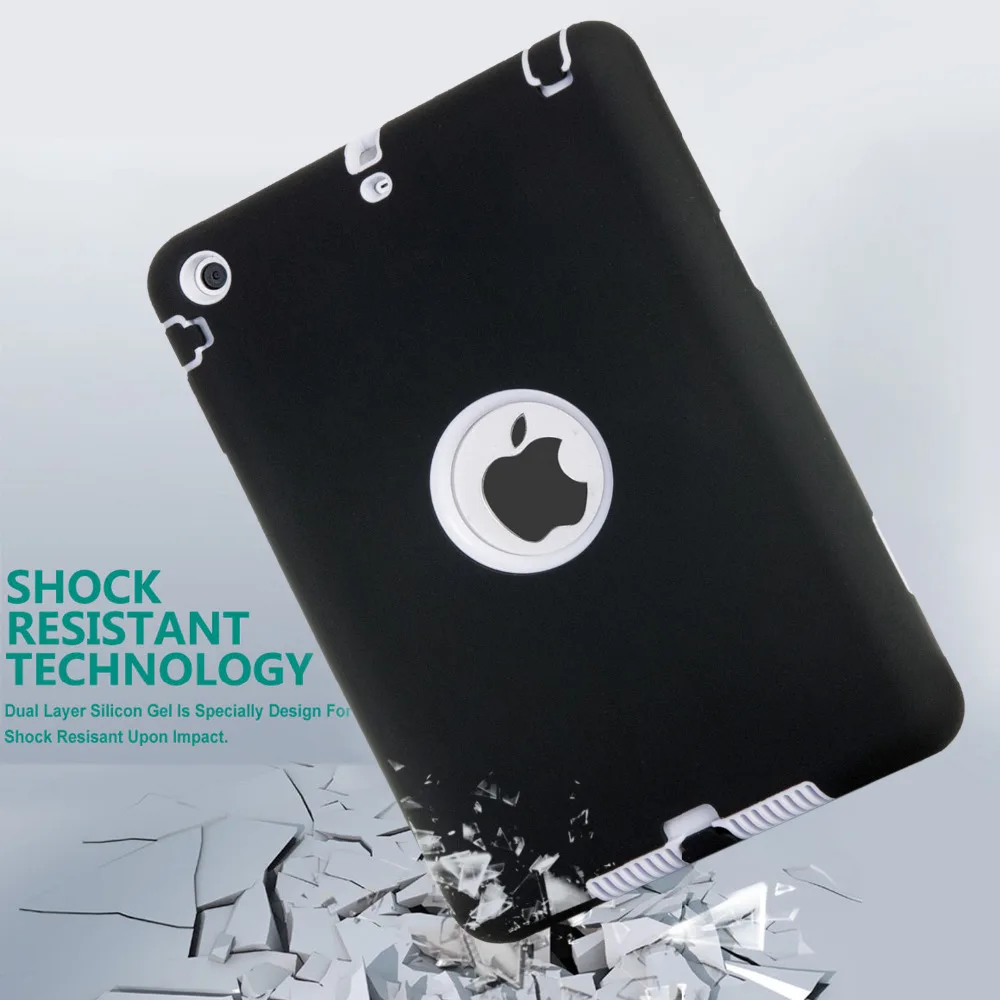 Модный бронированный чехол для iPad mini 1 2 3 iPad mini 3 mini 2 7,9 дюймов чехол для планшета, безопасный для детей сверхпрочный силиконовый Жесткий Чехол+ ручка