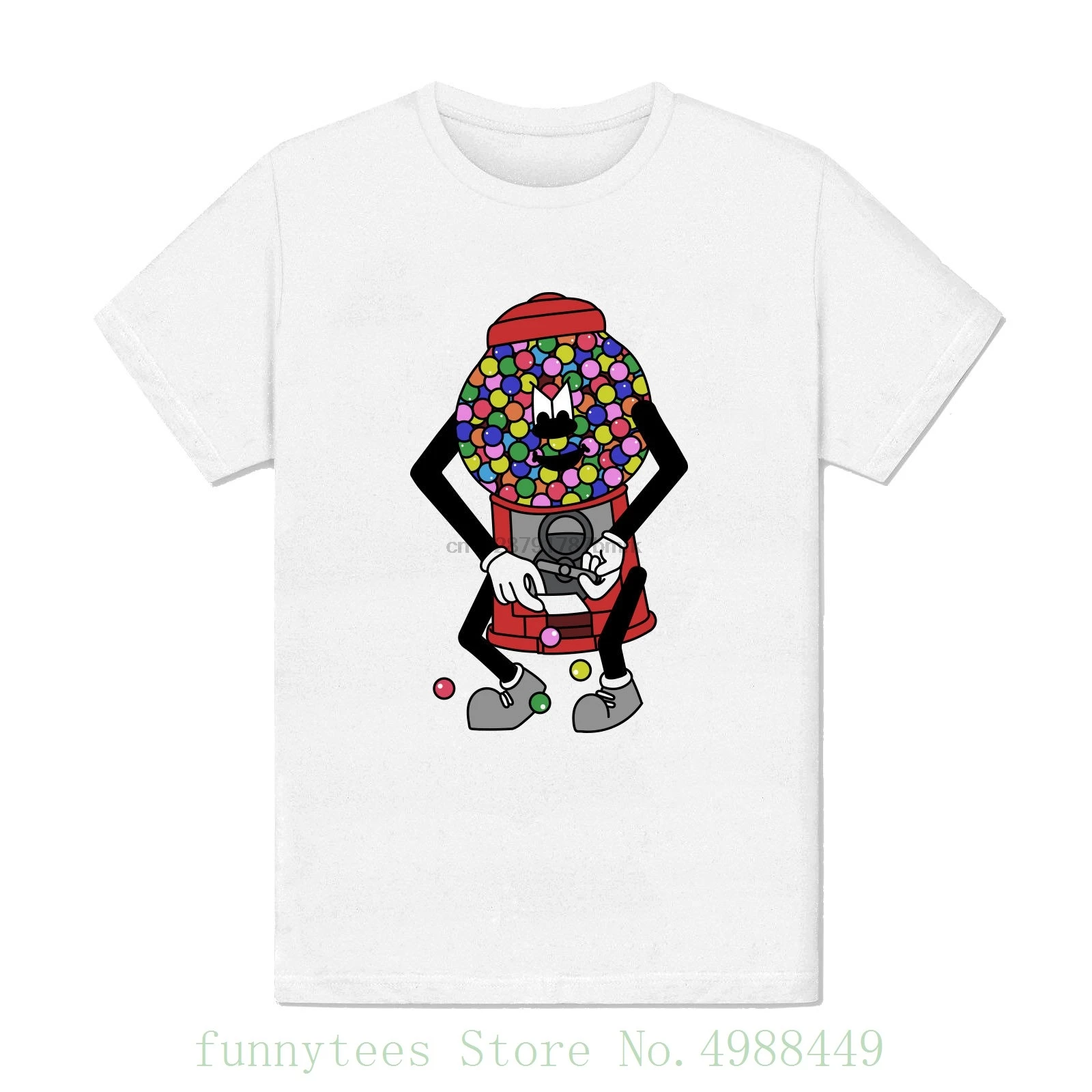Футболка Homme Machine A Bonbon Candy Amusant Personnage Enfant дизайн забавная горячая Распродажа супер