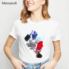 Роскошная женская футболка 2021, женская футболка в стиле harajuku ulzzang, женская футболка, женская уличная одежда