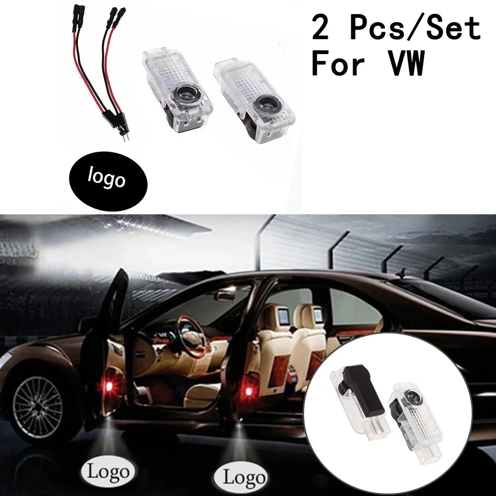2Pcs/Set Ghost Shadow Projetor With Logo LED 12V Only For VW/Touareg Step Door Courtesy Laser Lens Include | Автомобили и