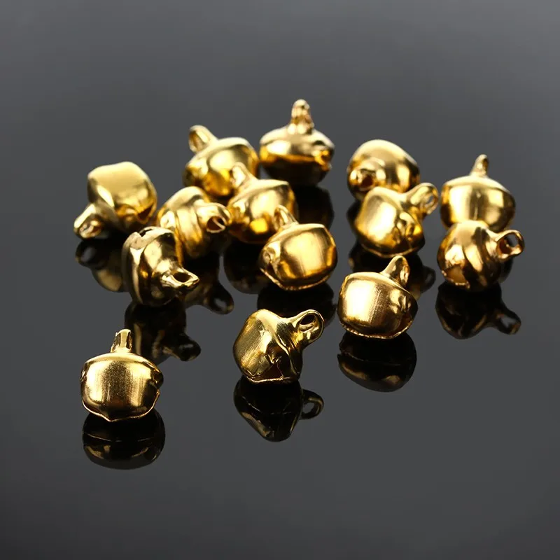 

6mm Gold / White k color Plated Jingle Bell Small Bells Fit Jewelry Festival Pendants Charms Beads 1000/pcs