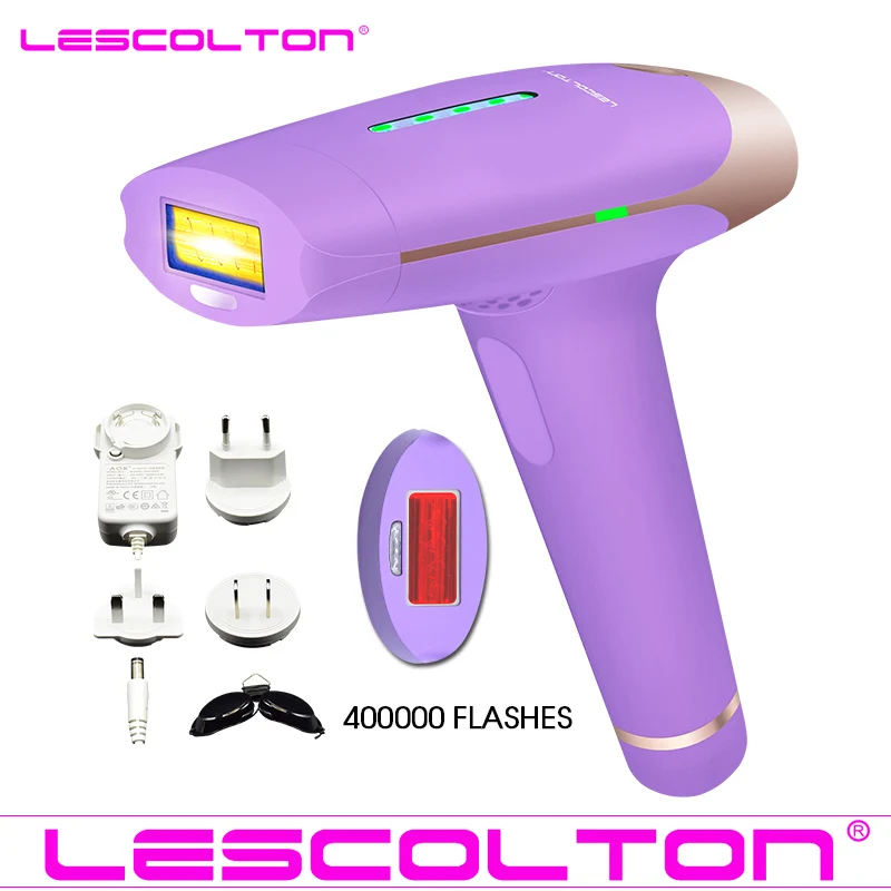 T009 purple Эпилятор all Lescolton IPL, 3в1, лазерная Машинка для удаления волос, постоянный лазерный эпилятор, бикини, удаление тела - Цвет: T009 purple