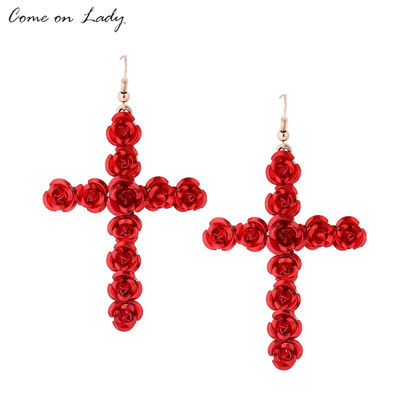 Давай леди барокко Винтаж серьги высокое качество сплав цветок болтаются