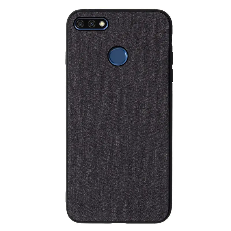 Тканевый кожаный чехол для Huawei Y9 2018 Y7 Prime Honor 10 Lite Note 8X Max 9i 7C Мягкий ТПУ силиконовый