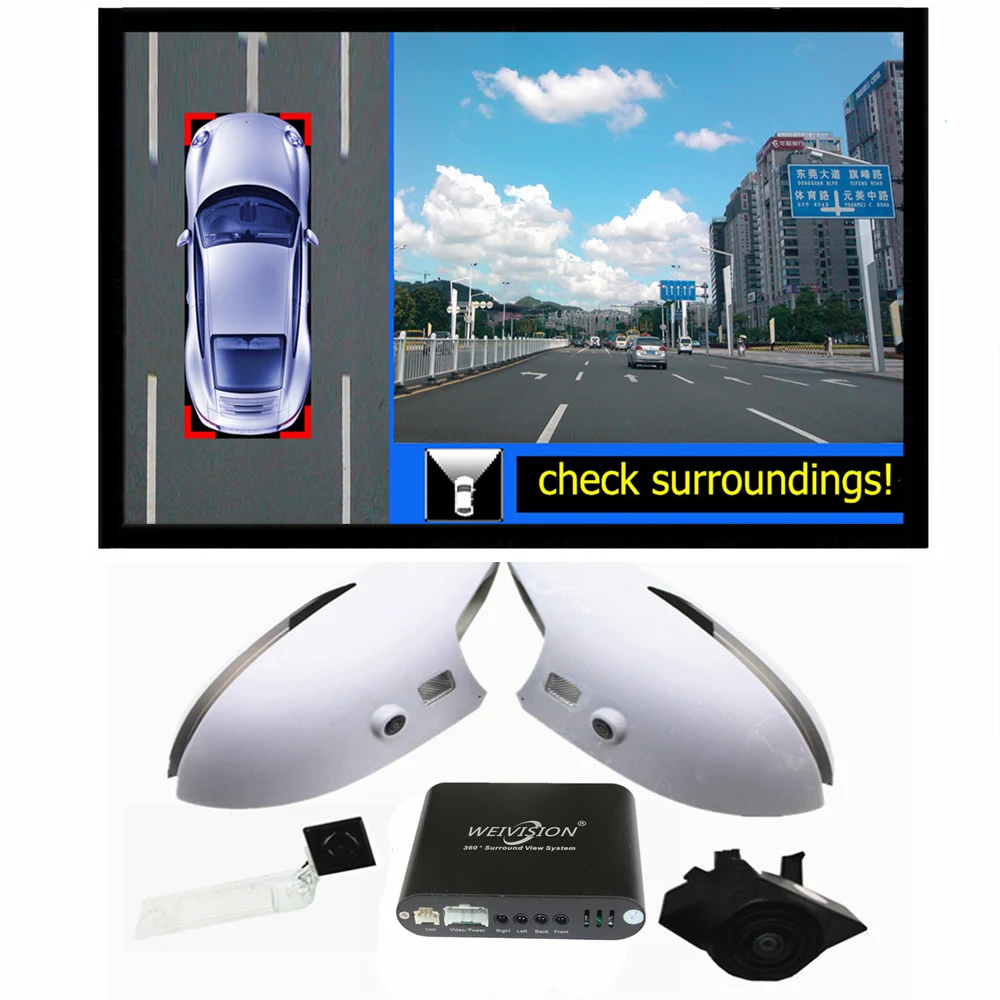 360 птица вид Автомобильный dvr Запись с Парковка мониторы системы Surround заднего