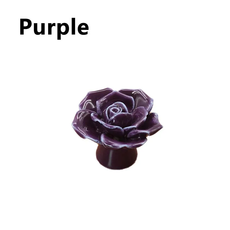 1 Pc New Fashion Antique Rose Ceramic Handle Door Flowers Dresser Knobs Pull Drawer Knob Pull Handle Useful Furniture Tool