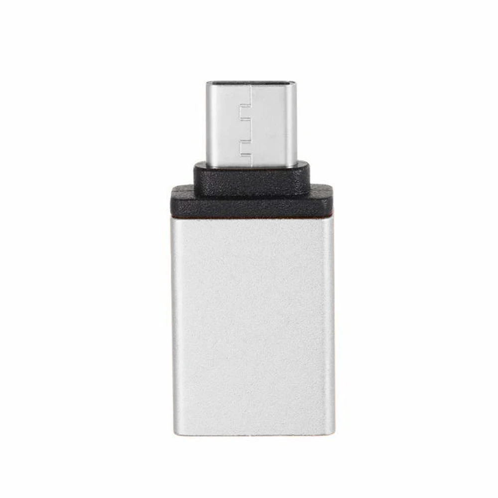 Серебристый PORTEFEUILLE Тип с разъемами типа c и USB OTG USB 3,0 кабель-переходник для преобразования для samsung P20 HUAWEI p20 pro Xiaomi Mi5 Mi6 Matebook для MacBook - Цвет: Серебристый
