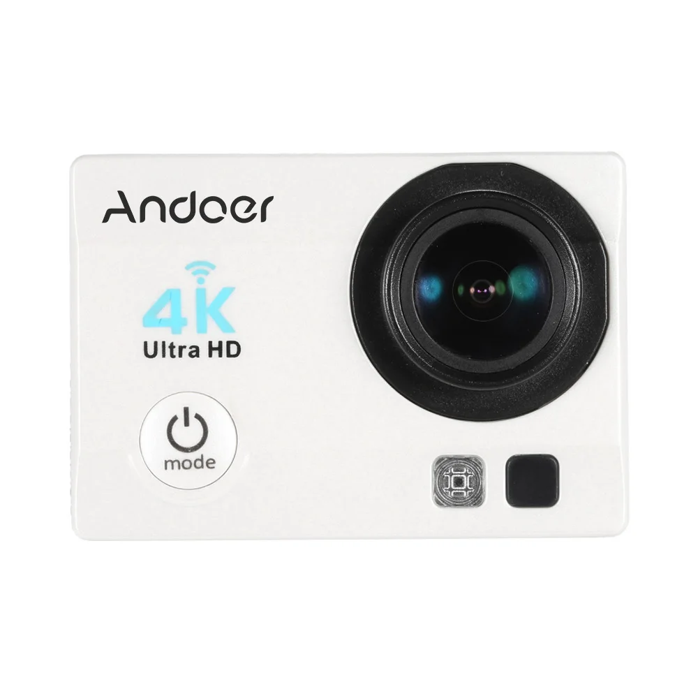 Белый DE продвижение Andoer экшн Камера Q3H " ультра-hd ЖК-дисплей 4K 1080P 60FPS Выход 16MP с камера для дайвинга на глубину до 30 метров Водонепроницаемый чехол - Цвет: Белый
