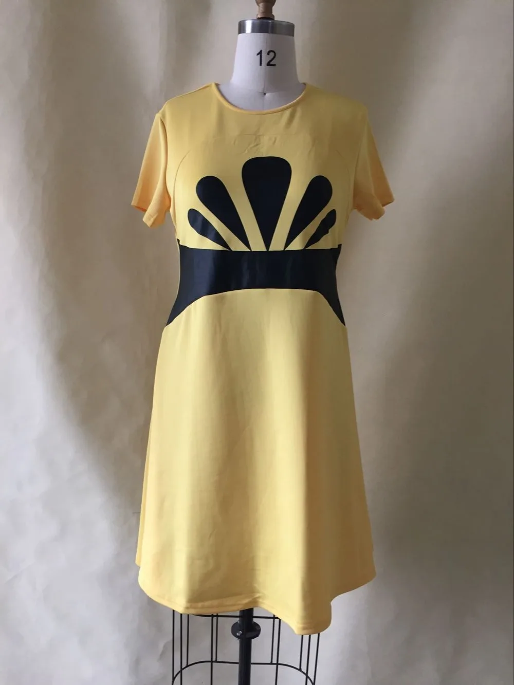 Женское платье с круглым вырезом повседневное элегантное ТРАПЕЦИЕВИДНОЕ ПЛАТЬЕ